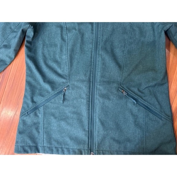 The North Face Windwall Full Zip Soft Shell‎ Blue Green Teal Jacket Womens LRG - Picture 4 of 13